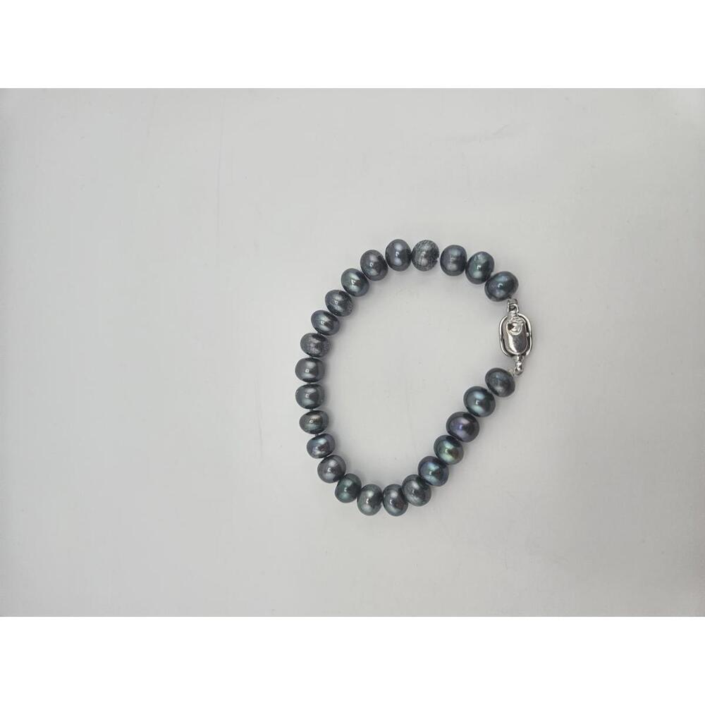7.5in Black Pearl Bracelet - Picture 2 of 11